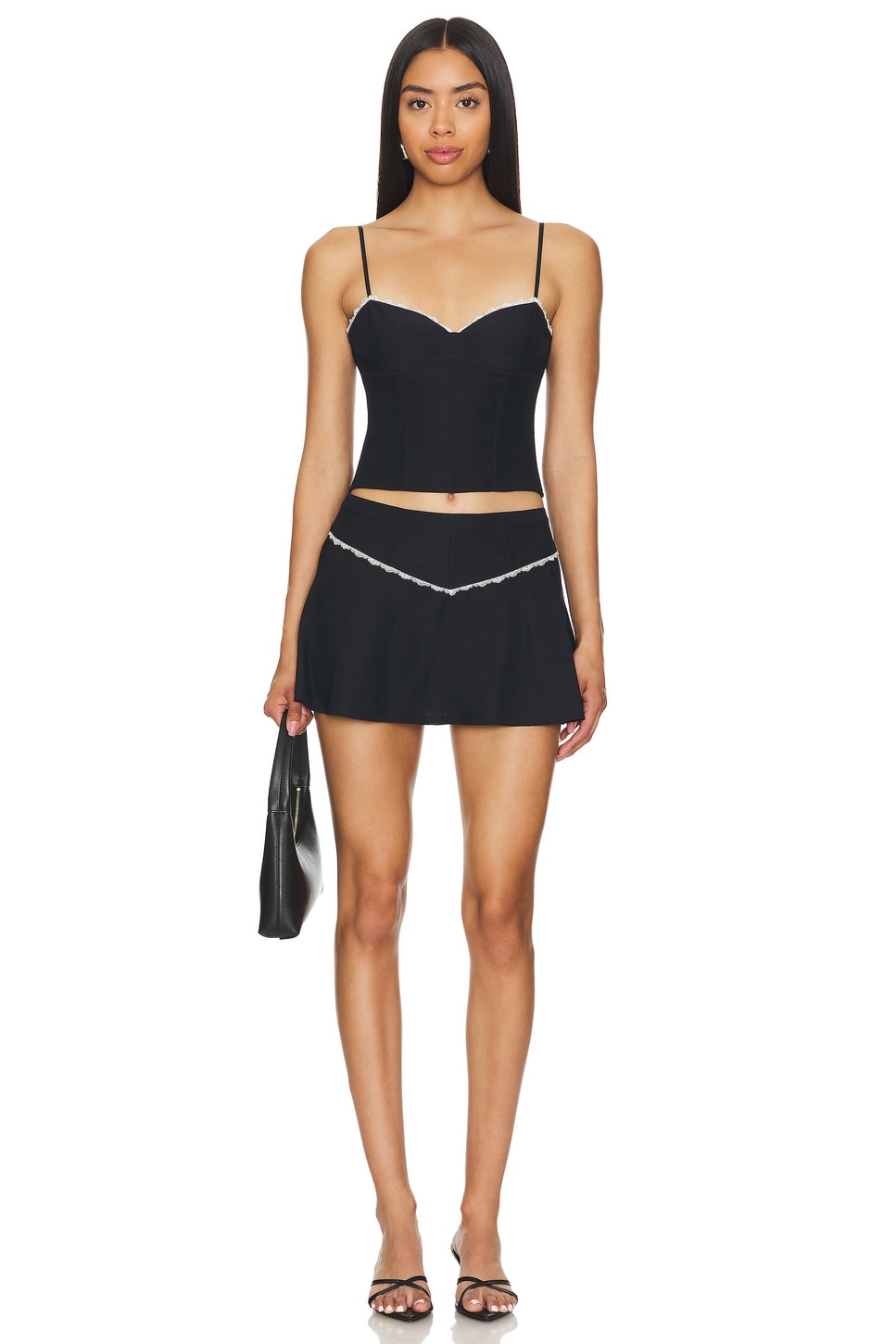 fleur du mal x REVOLVE Flare Mini Skirt in Black | REVOLVE