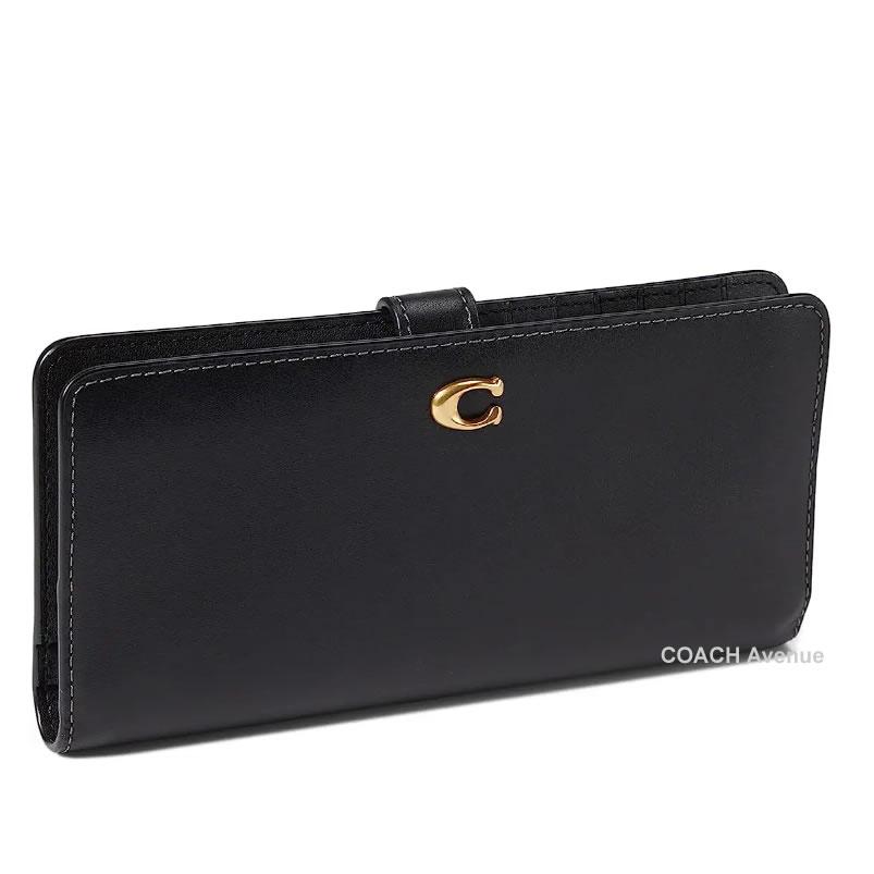 COACH（コーチ） COACH CH823 レザー スキニー ウォレット ブラック黒