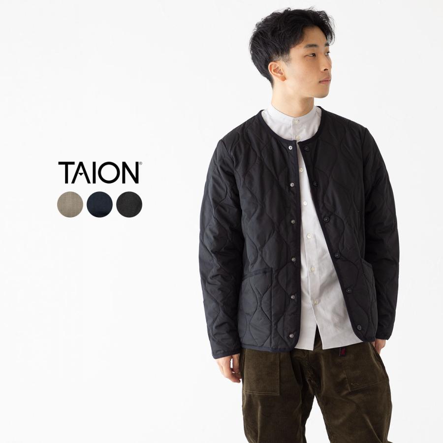 TAION（タイオン） ミリタリー クルーネック ダウンジャケット TAION