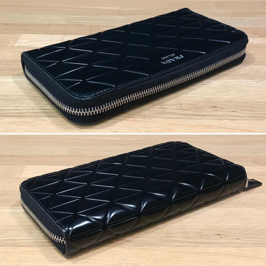 PRADA（プラダ） 【超美品】プラダ ラウンドファスナー長財布 ブラック