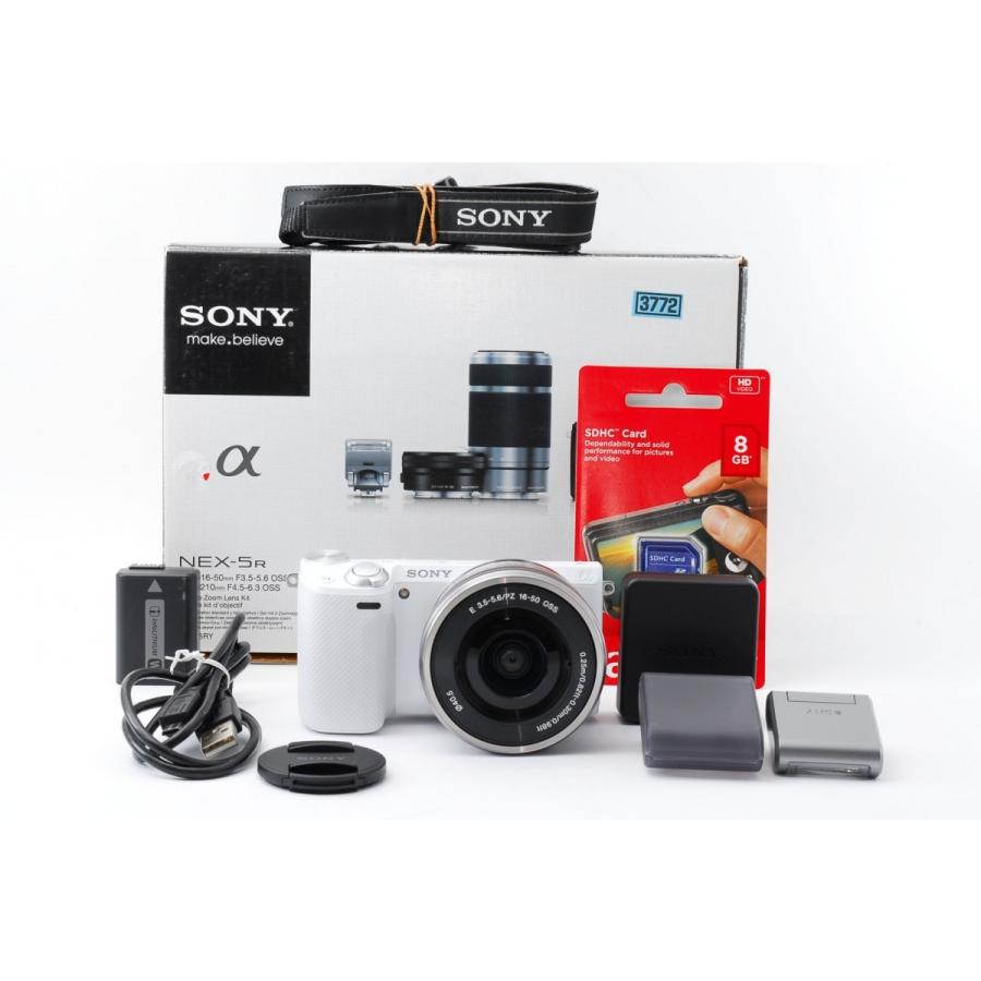 SONY（ソニー） NEX-5R レンズキット ホワイト 美品 Wi-FiでSDカード