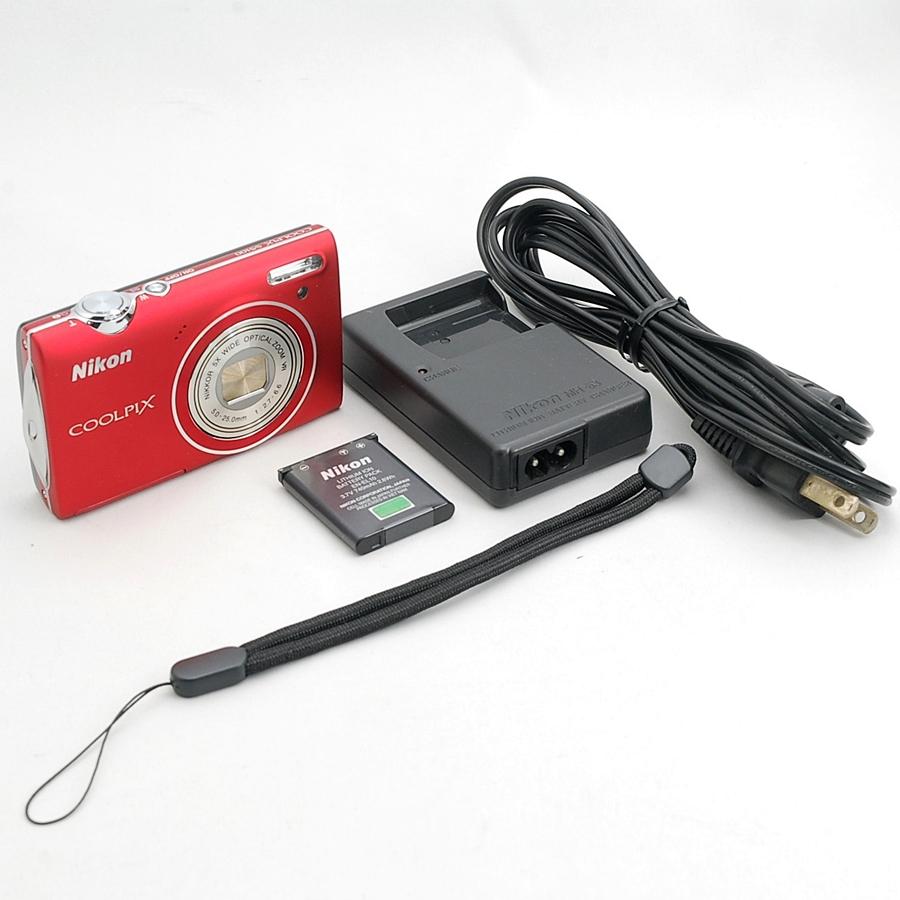 COOLPIX ニコン Nikon S5100 レッド 1220万画素 5倍ズーム コンデジ