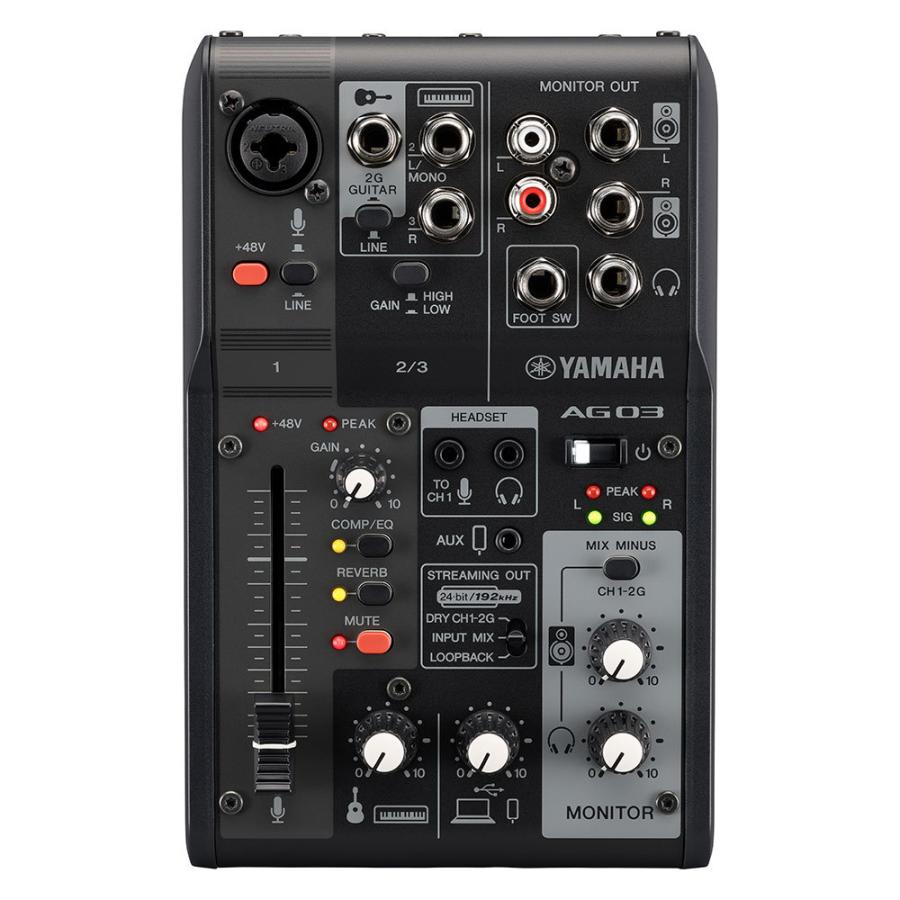 YAMAHA（ヤマハ） YAMAHA AG03 MK2 B 3チャンネル ライブ