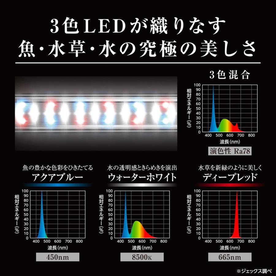 GEX（ジェックス） クリアLEDパワー3 600 ブラック 60cm