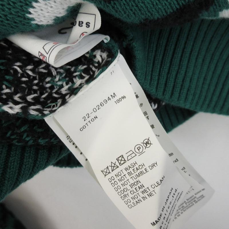 sacai（サカイ） Bandana Knit 22-02694M バンダナ ジップデザイン