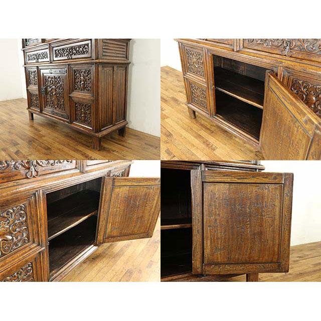 フランス アンティーク 家具 キャビネット リビング キッチン オーク