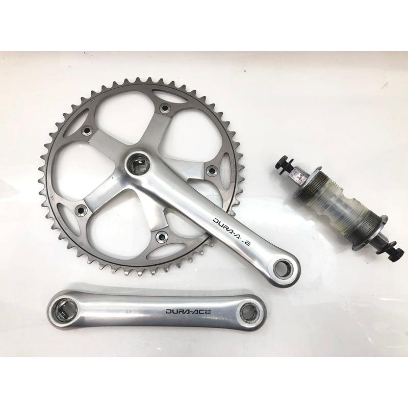 希少片歯】NJS 競輪 DURA-ACE HB-7600 120mm 前後 ピストクランク165mm