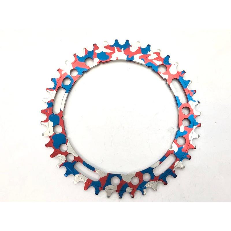 美品 アーロン AARN track chainring チェーンリング trico camo 144
