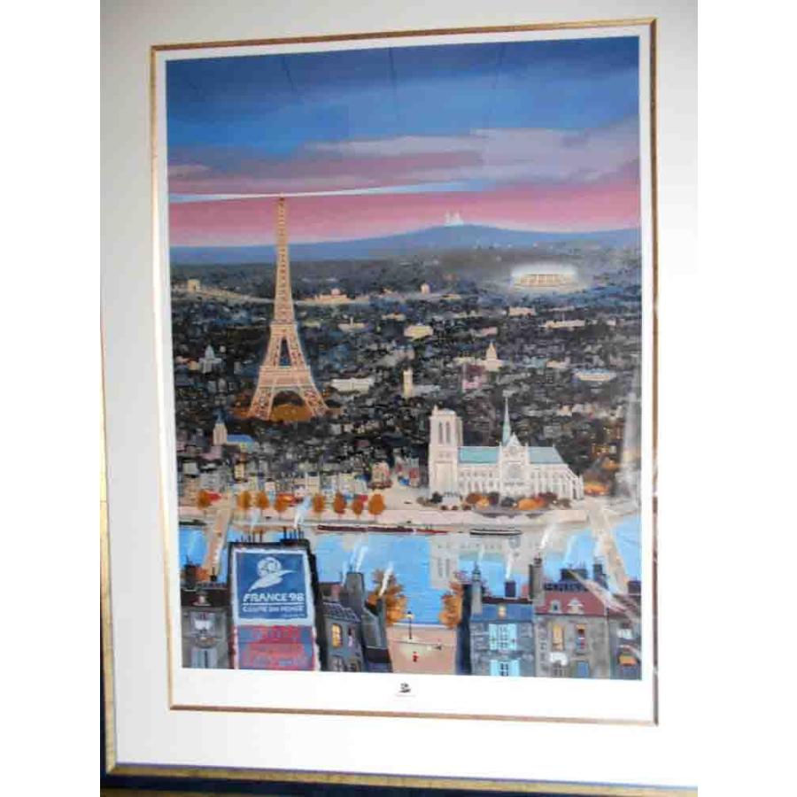 版画 ミッシェル・ドラクロワ 1998 ワールドカップ シルクスクリーン