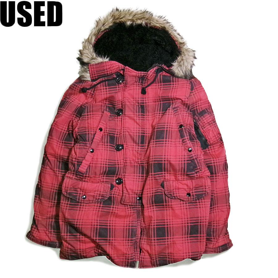 USED-15】RALPH LAUREN DENIM SUPPLY N-3B DOWN JACKET RED ラルフ
