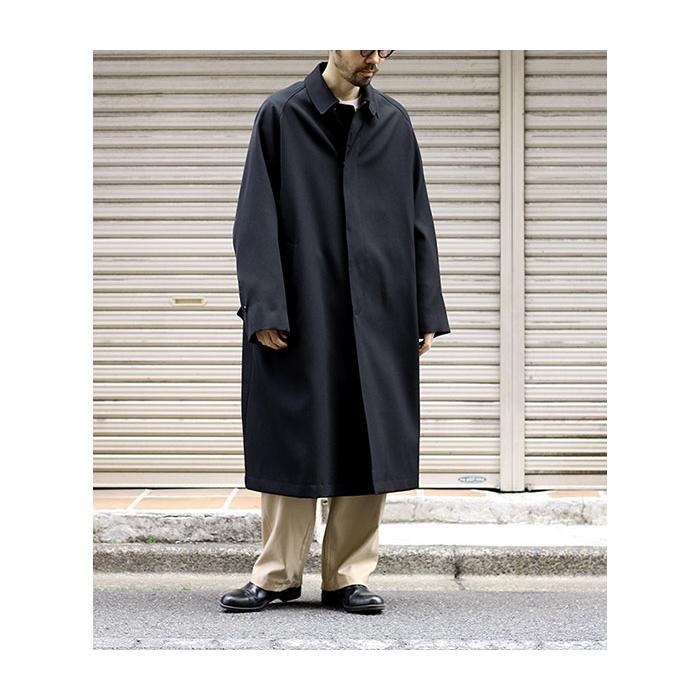 インテリム INTERIM HYPER BIG ウールギャバジン PURE BLACK WOOL