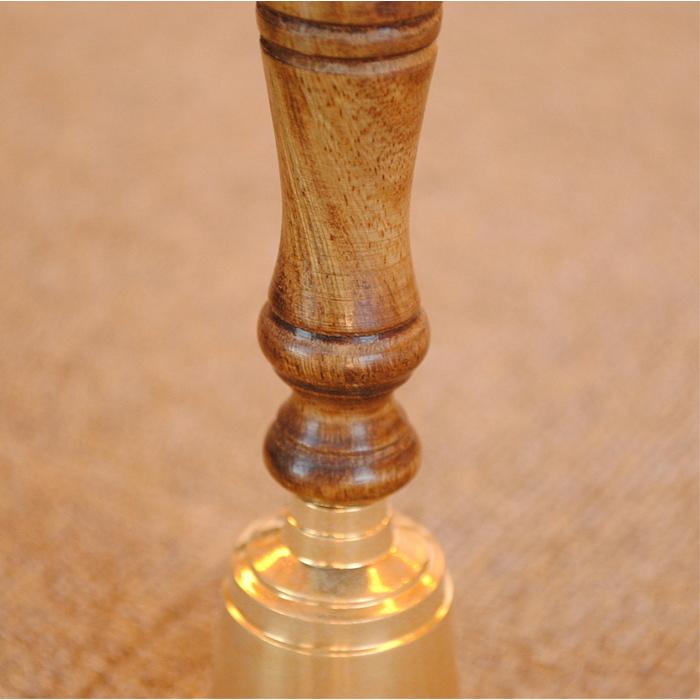 ハンドベル おしゃれ 真鍮製 ベル アンティーク調 木製 呼び鈴 雑貨