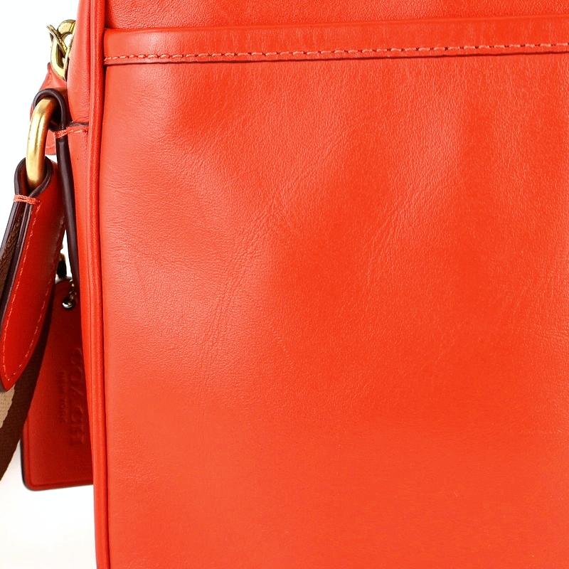 COACH（コーチ） バッグ オレンジ色 ショルダーバッグ レザー×スエード