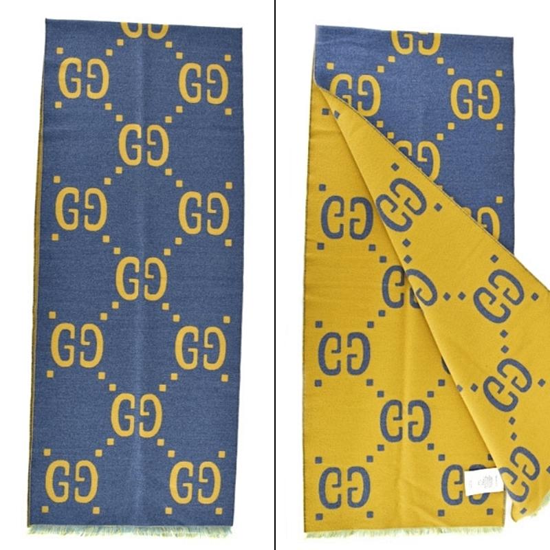 GUCCI（グッチ） マフラー レディース GGジャガードウールシルク