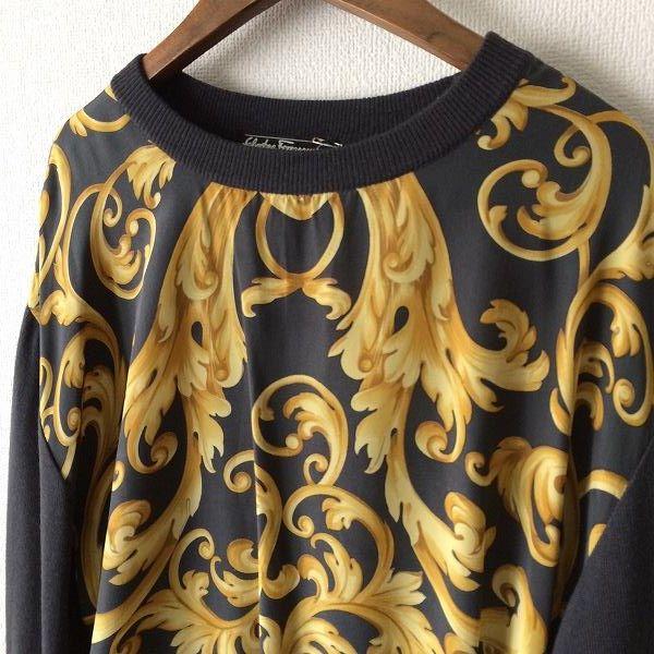 FERRAGAMO（フェラガモ） #wnc ニット・セーター L 黒系 ゴールド