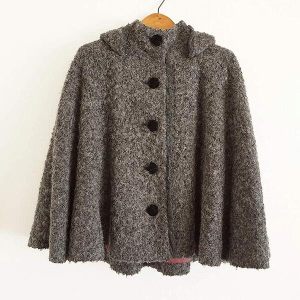 Lois CRAYON（ロイスクレヨン） #wnc ポンチョ M グレー レース フード