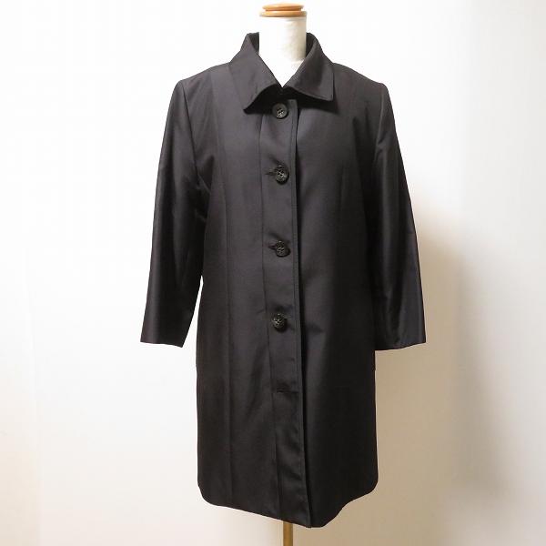 Leilian（レリアン） #wnc コート ステンカラーコート 9 黒 シルク