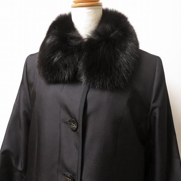 Leilian（レリアン） #wnc コート ステンカラーコート 9 黒 シルク