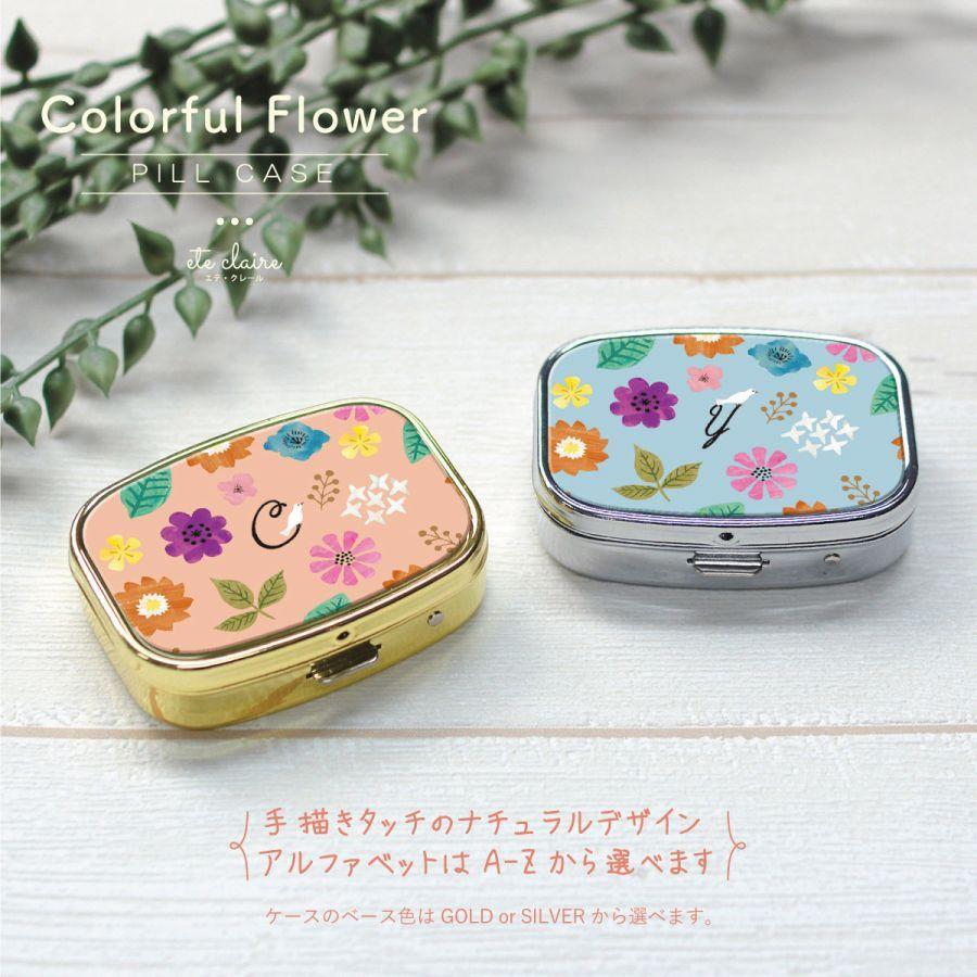 ピルケース アクセサリーケース アイラッシュケース ミラー付き 花