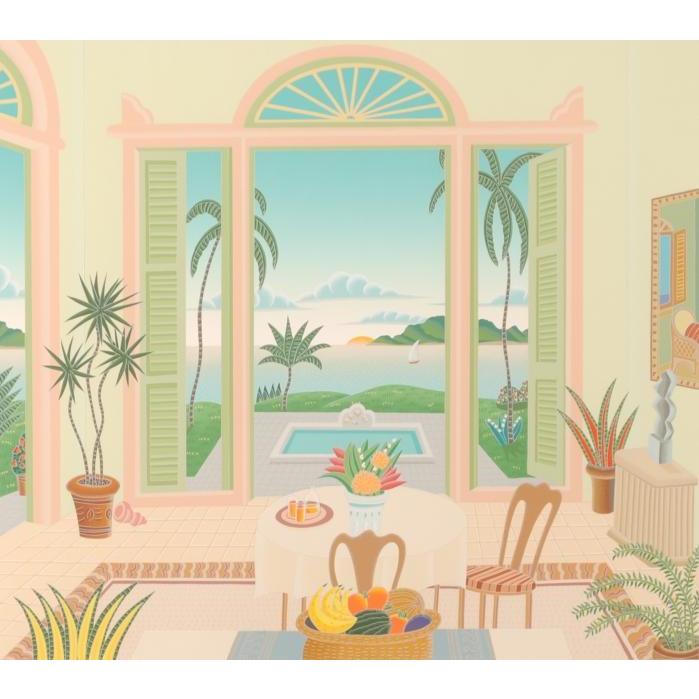 海 絵画 リゾート シルクスクリーン 版画 トーマス・マックナイト