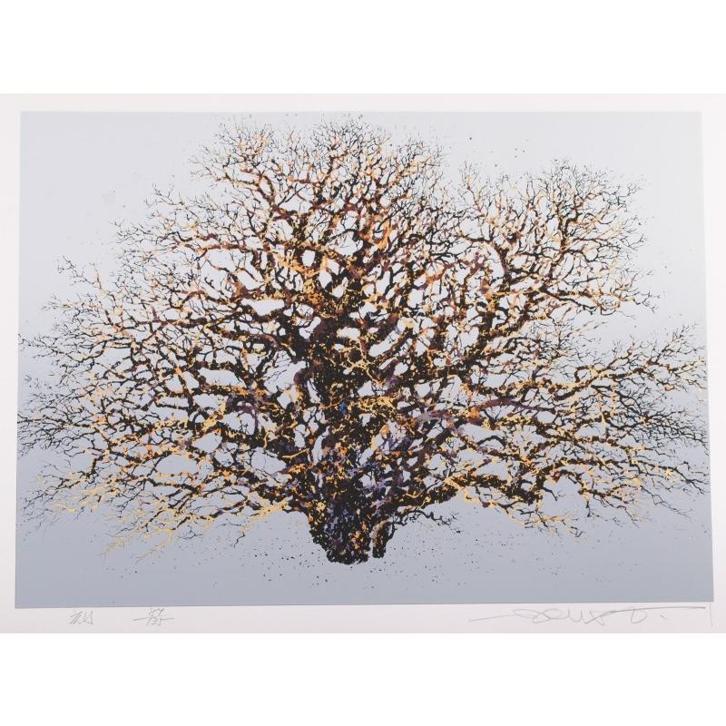 木 絵画 老木 絵 シルクスクリーン 版画 池上壮豊 「刻」 額付き