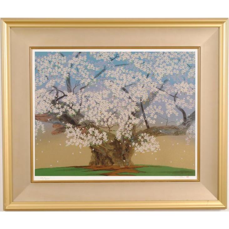 中島千波 淡墨桜 桜 絵画 和風 岐阜県本巣市根尾 日本画家 インテリア