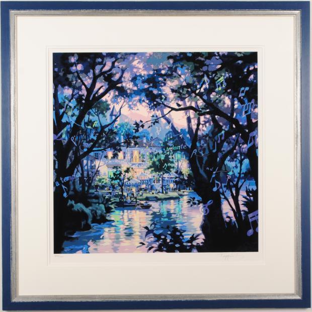 笹倉鉄平 ヴァイオリンの森に インテリア 絵画 シルクスクリーン 版画