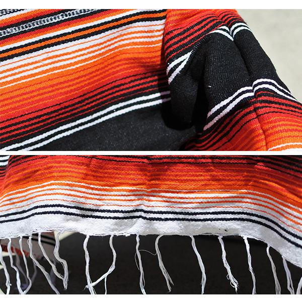 サラペ NO.75 オレンジ レッド メキシカン ラグ 大判 カバー メキシコ