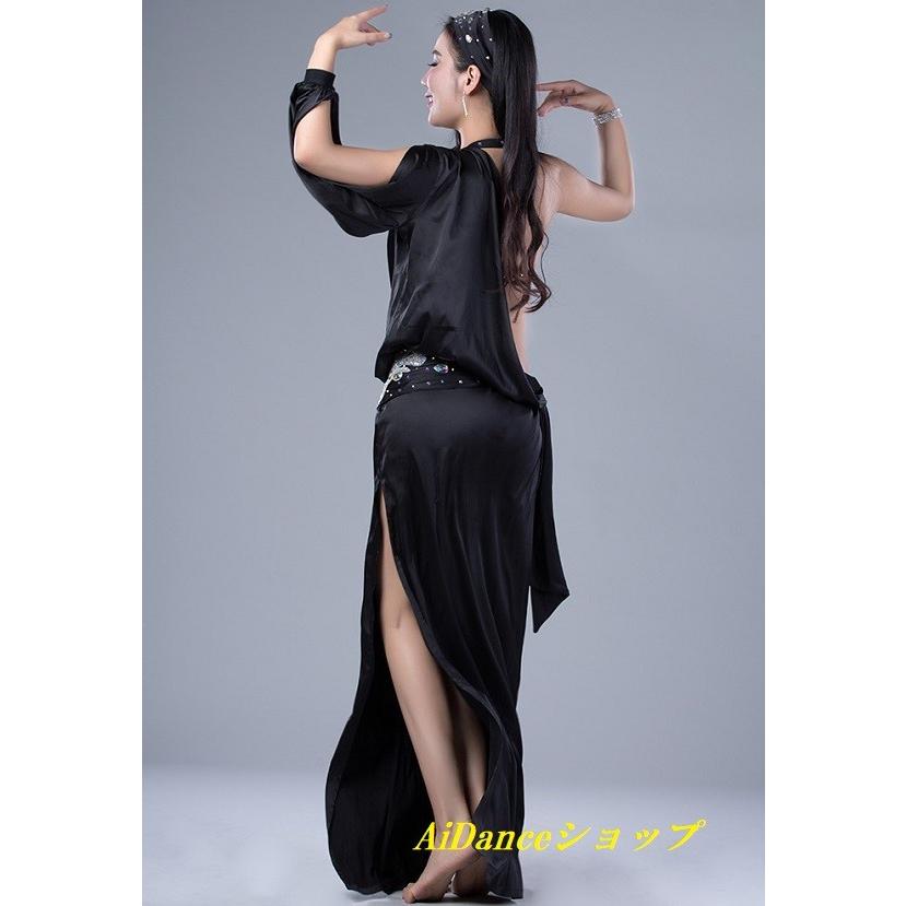 新着 ベリーダンス 衣装 コスチューム ワンピース ブラ ヒップスカーフ