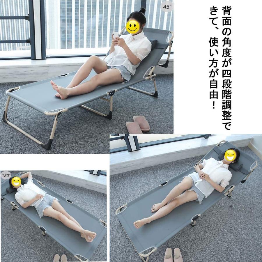22日限定10倍P付] 簡易ベッド 折りたたみベッド 幅67cm 組立不要 4段