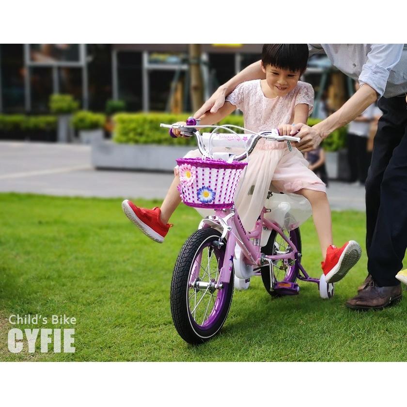 22日限定10倍P付] 子供自転車 カゴ付き自転車 14インチ Cyfie 花カゴ