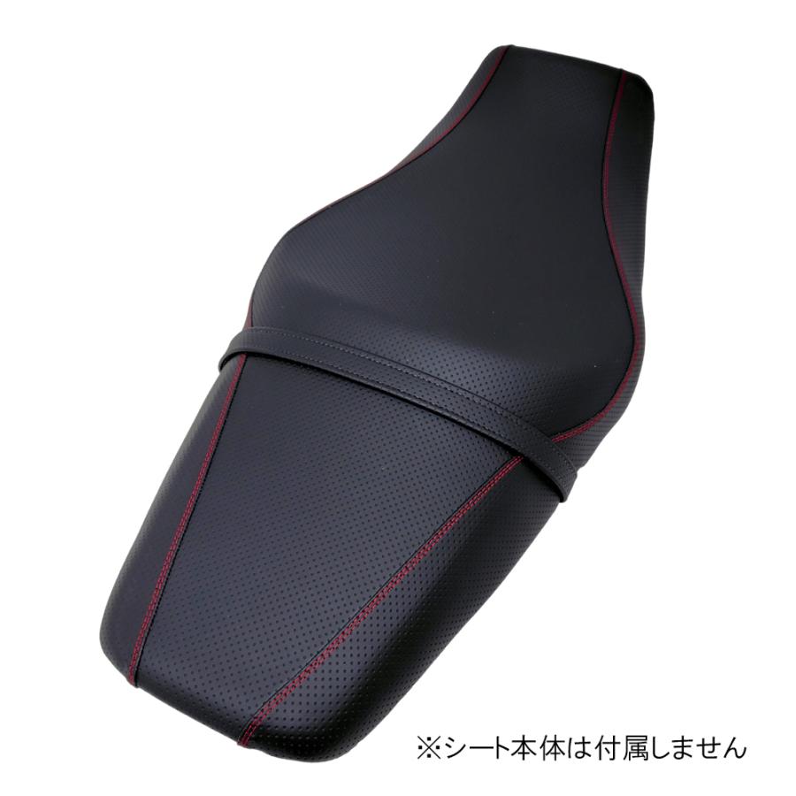 ZX14R 一体型 2012年/エンボス黒/赤ダブルステッチ/純正シート 対応