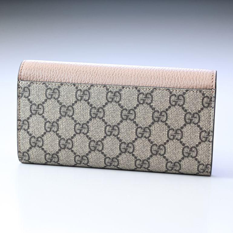 GUCCI（グッチ） 長財布 レディース プチ マーモント ダブルG ピンク