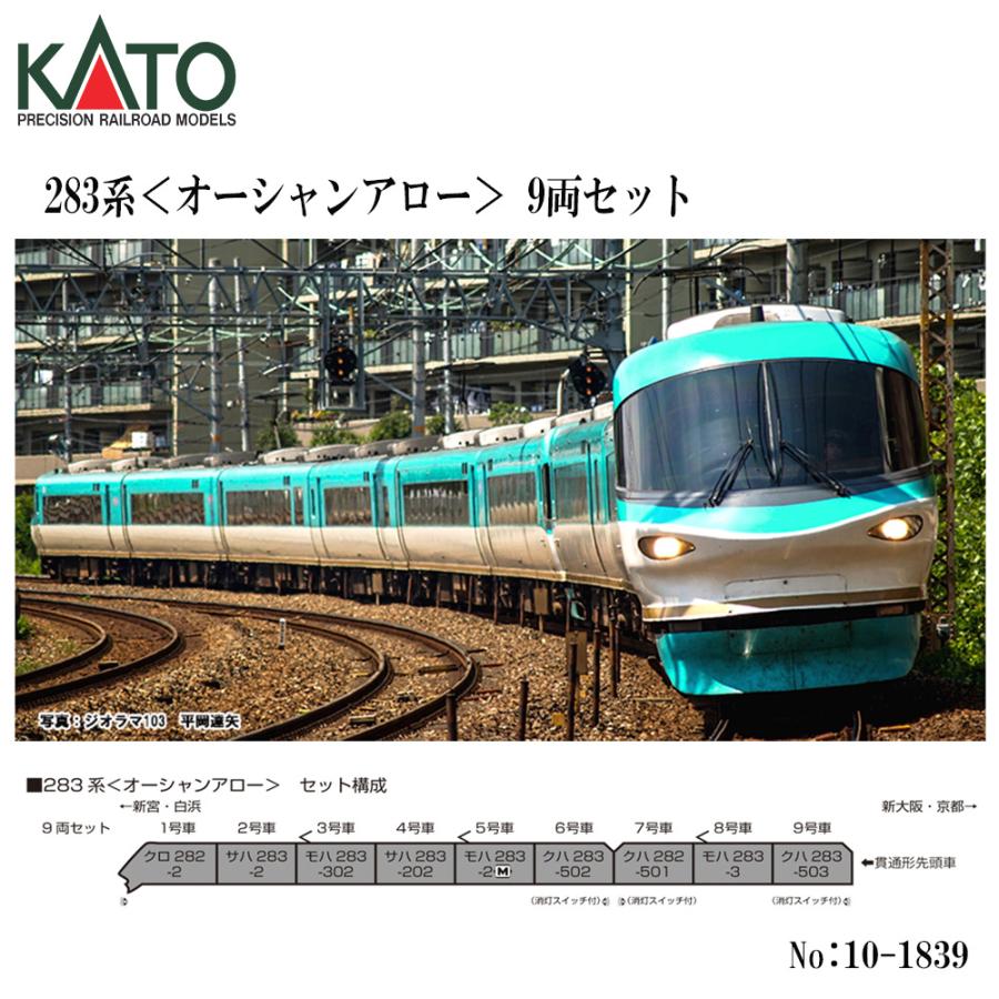 No:10-1839 KATO 283系＜オーシャンアロー＞ 9両セット 鉄道模型 N
