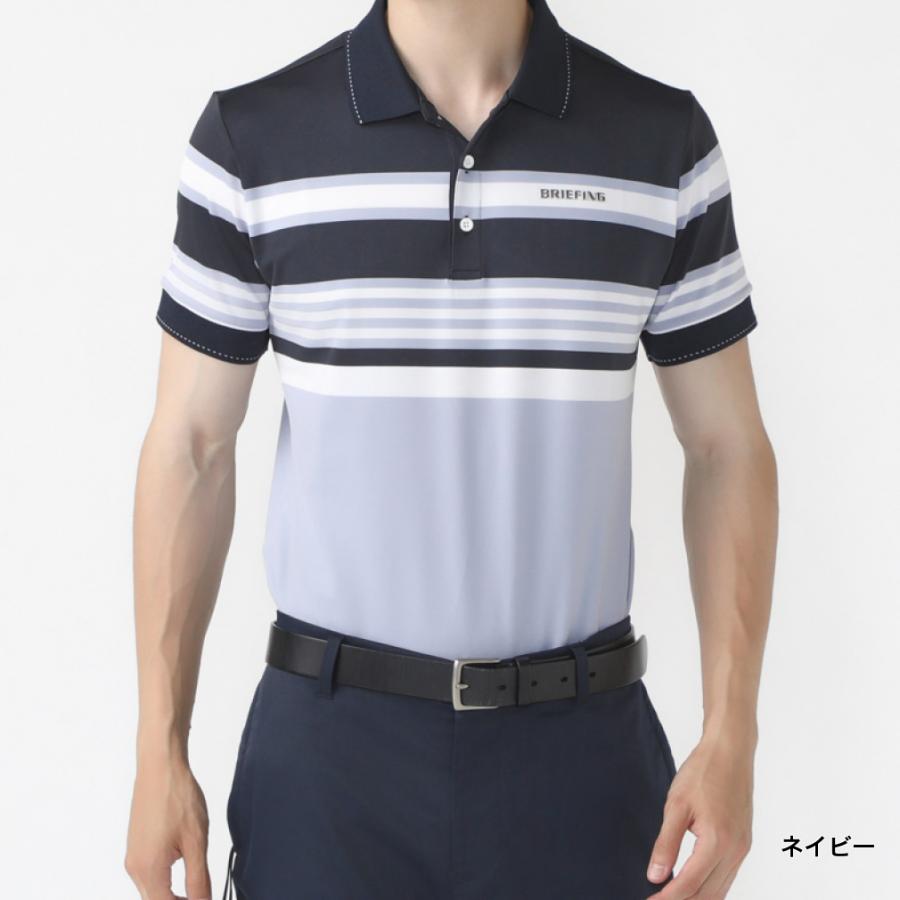 ブリーフィング ゴルフウェア 半袖シャツ 春 夏 MS MARINE STRIPE POLO