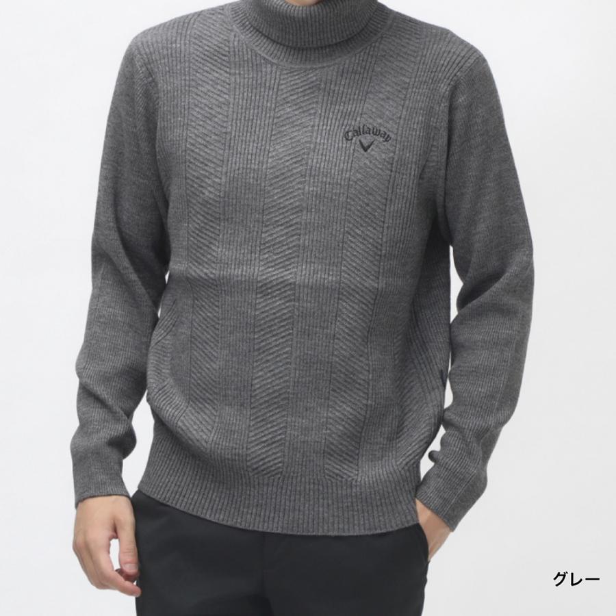 Callaway（キャロウェイ） ゴルフウェア 長袖セーター 秋 冬 畦編み