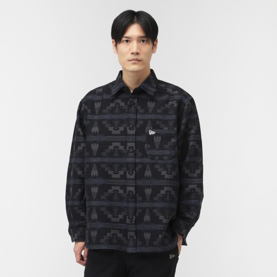 NEW ERA（ニューエラ） メンズ 長袖 シャツ LS OS SHIRT PENDLETON BLK