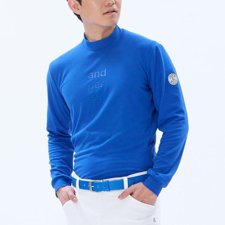 and per se（アンパスィ） モックネックシャツ 長袖 メンズ ゴルフ