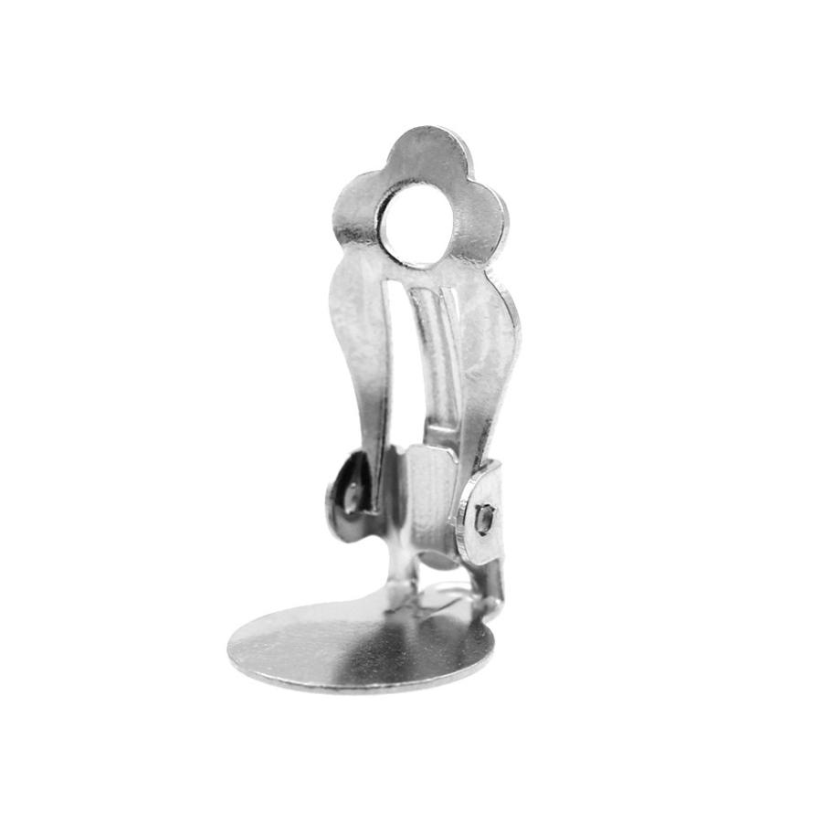 20個] サージカルステンレス カン付き 蝶バネイヤリング パーツ [ 銀