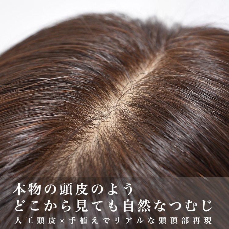 AQUADOLL（アクアドール） 部分ウィッグ 人毛 頭頂部 ヘアピース 頭