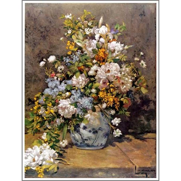 送料無料】絵画：ルノアール（ルノワール）「春のブーケ（春の花