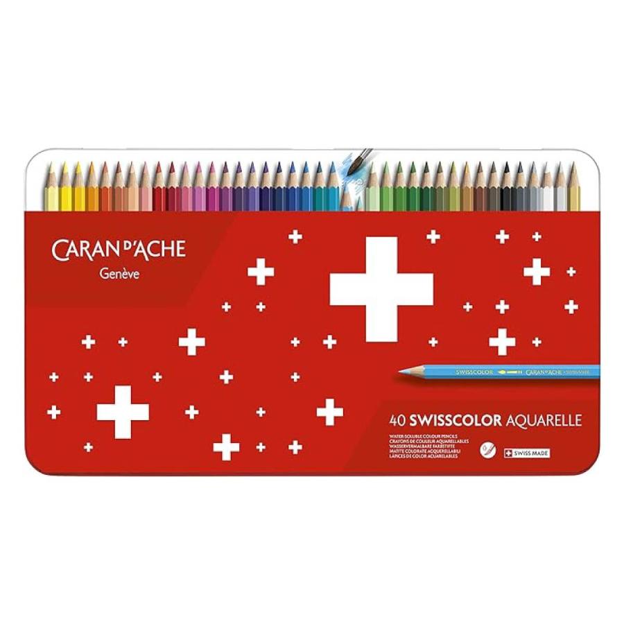 CARAN d'ACHE（カランダッシュ） スイスカラー色鉛筆 40色セット 日本