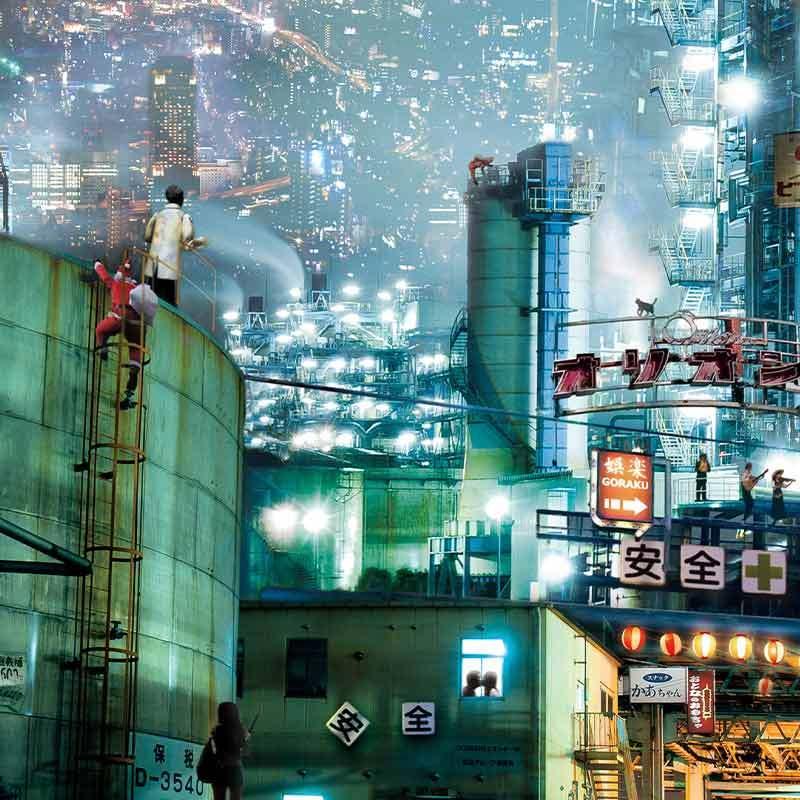 アートポスター マッドな工場暮らし 川崎 ポスター 額入り 工場夜景