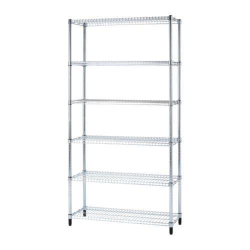 イケア（IKEA） 6段メタルラック 幅92cm 高さ181cm マルチアングル