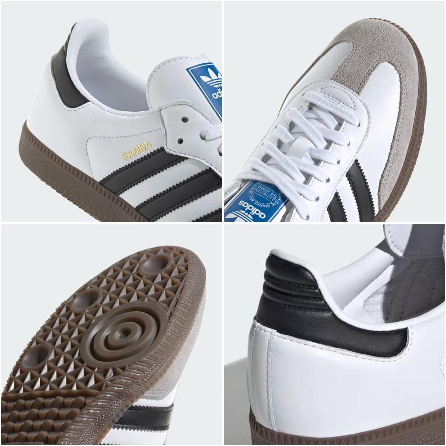 top3☆adidas Samba OG ホワイト/ネイビー 24㌢ アディダス』サンバの