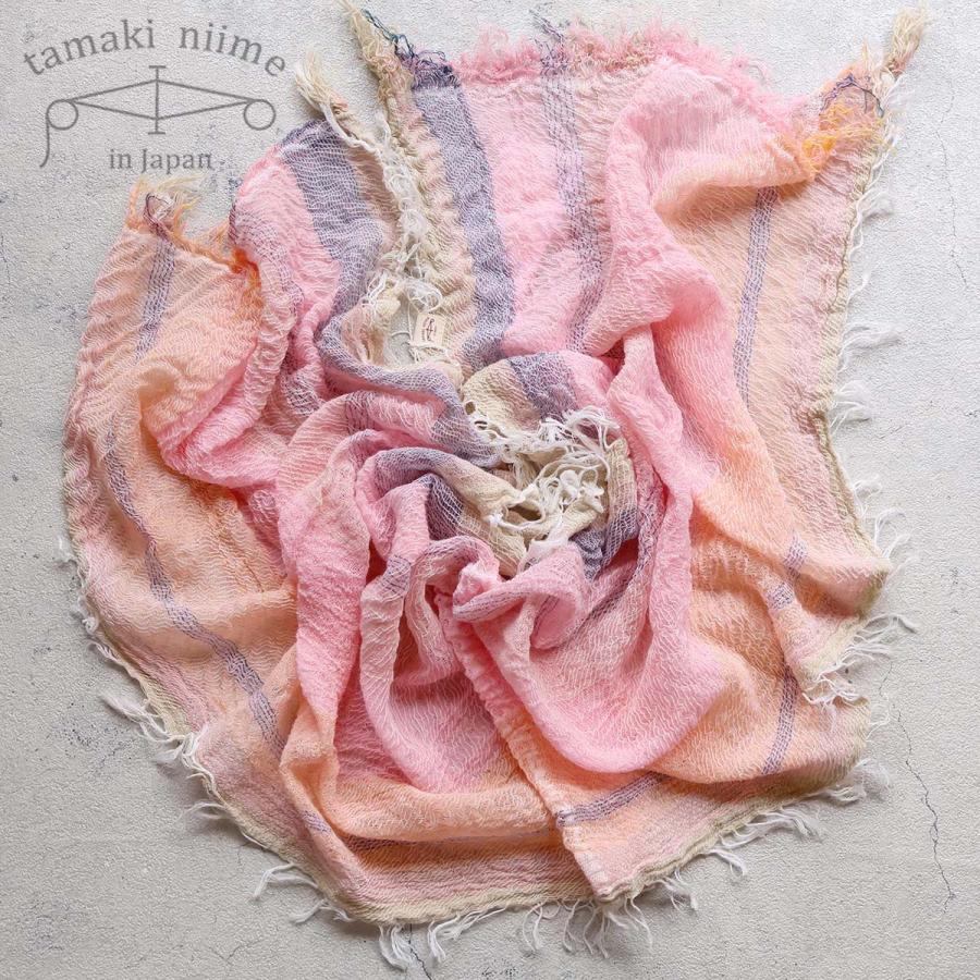 tamaki niime 播州織 コットンショールS roots shawl SMALL 44×118cm