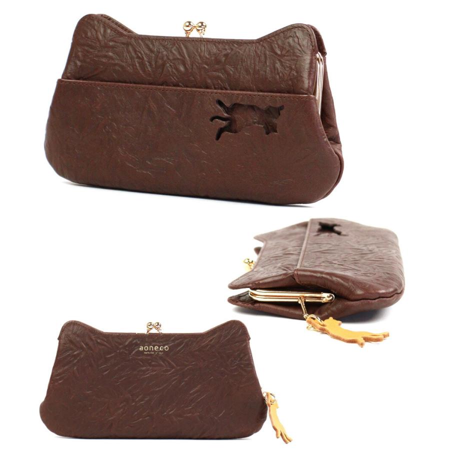 2/22はネコの日限定プレゼント】aoneco アオネコ がま口長財布 保護