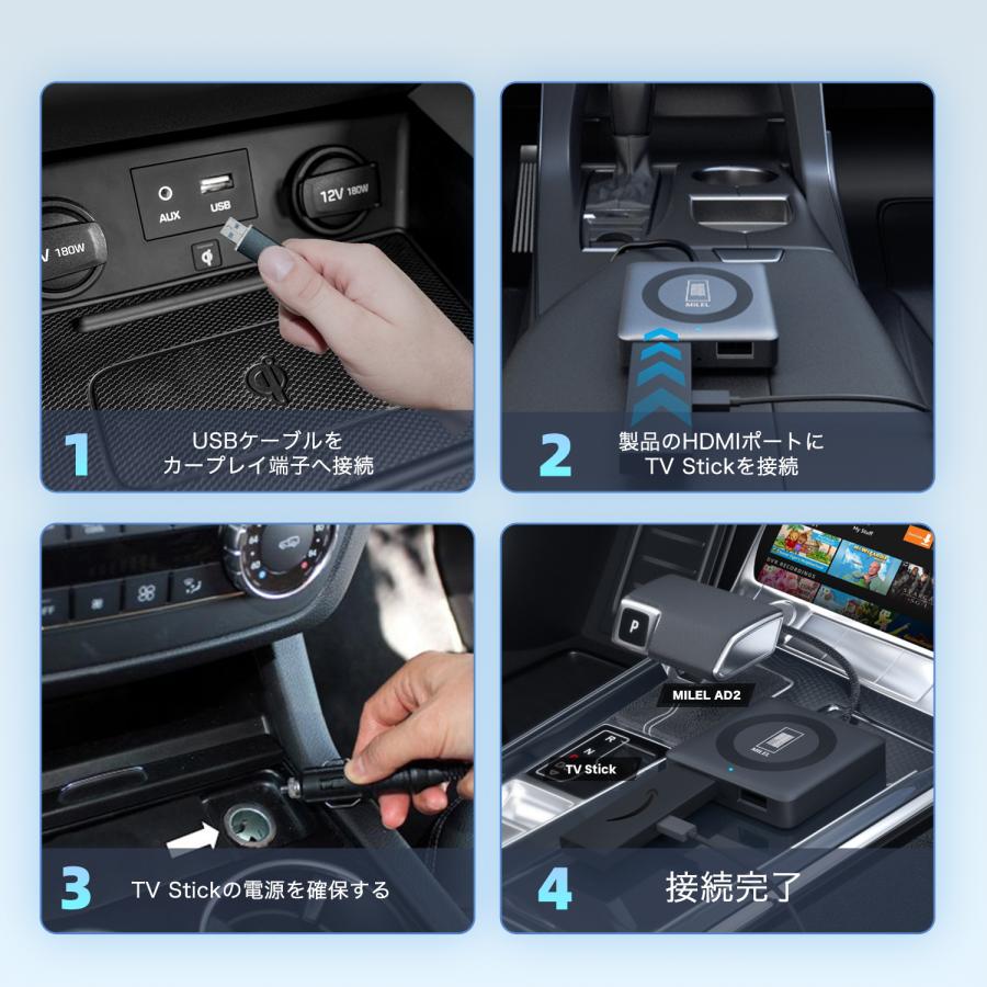 MILEL AD2】ミレル Car TV Mate Pro カーナビでゲーム MILEL AD2