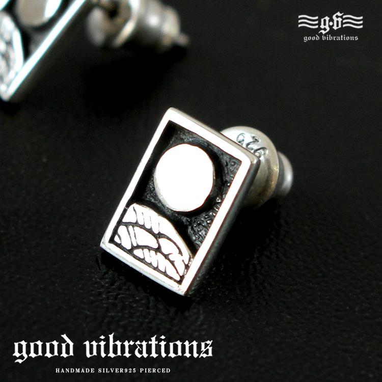 good vibrations ピアス シルバー925 花札 芒に月 和柄 おしゃれ