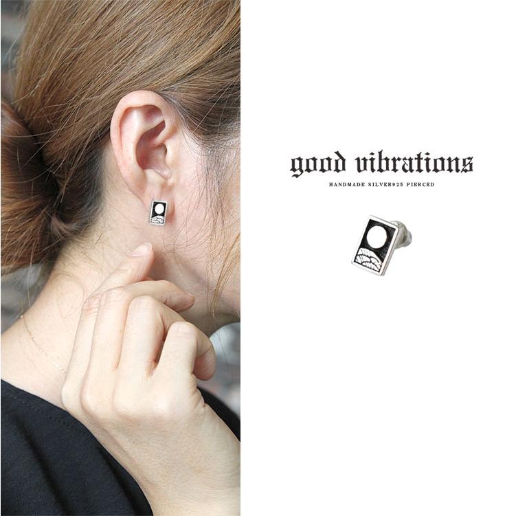 good vibrations ピアス シルバー925 花札 芒に月 和柄 おしゃれ